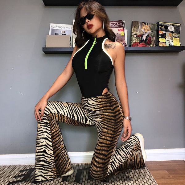 leopard tiger high waist flare pants 2019 autumn winter casual clothes women streetwear trousers bottoms, Black;white
leopard tiger high waist flare pants 2019 autumn winter casual clothes women streetwear trousers bottoms, Black;white