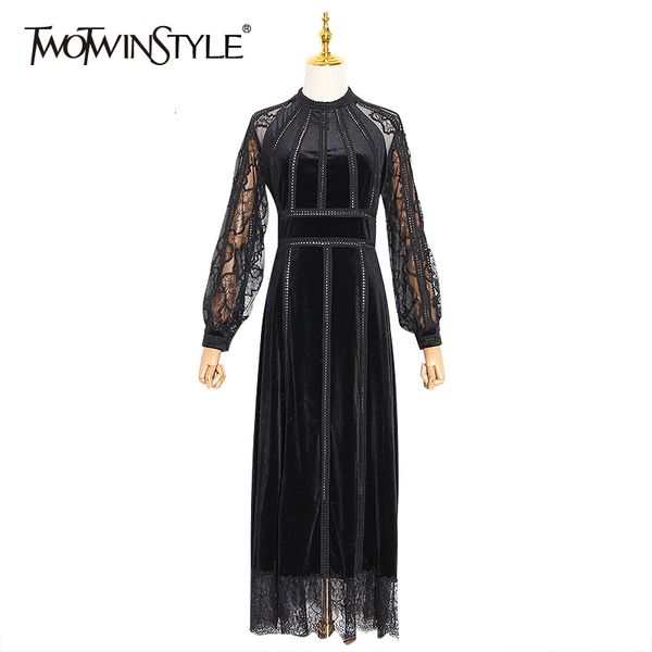 twotwinstyle patchwork lace evening party dresses women o neck long sleeve high waist tunic dress female 2019 clothing tide, Black;gray
twotwinstyle patchwork lace evening party dresses women o neck long sleeve high waist tunic dress female 2019 clothing tide, Black;gray