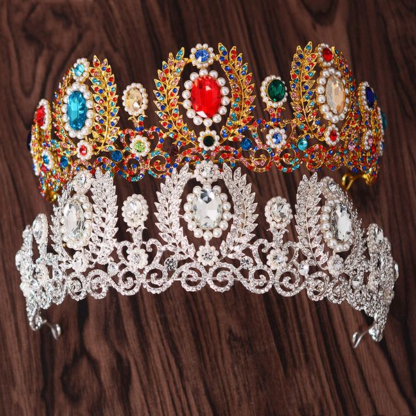 himstory magnificent crystal bridal tiaras with olive branch wedding crown for bride wedding pageant hair accessories, Golden;white
himstory magnificent crystal bridal tiaras with olive branch wedding crown for bride wedding pageant hair accessories, Golden;white