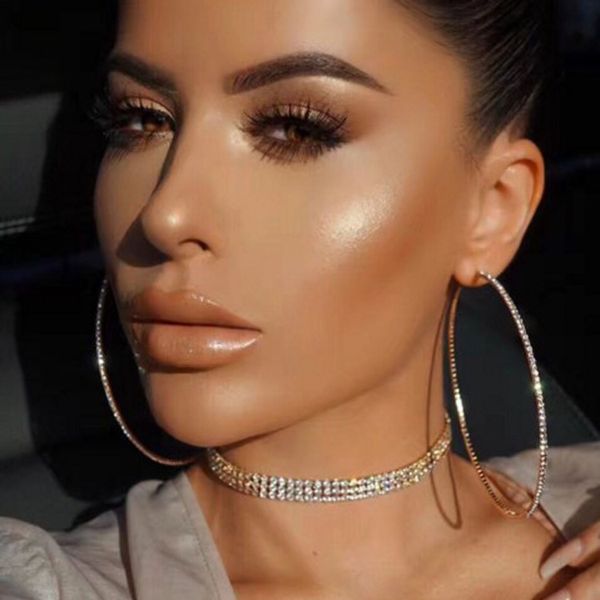 uam 2019 wedding bridal jewelry big crystal hoop earrings for women 2019 rhinestones statement earrings brincos jewelry, Golden;silver
uam 2019 wedding bridal jewelry big crystal hoop earrings for women 2019 rhinestones statement earrings brincos jewelry, Golden;silver