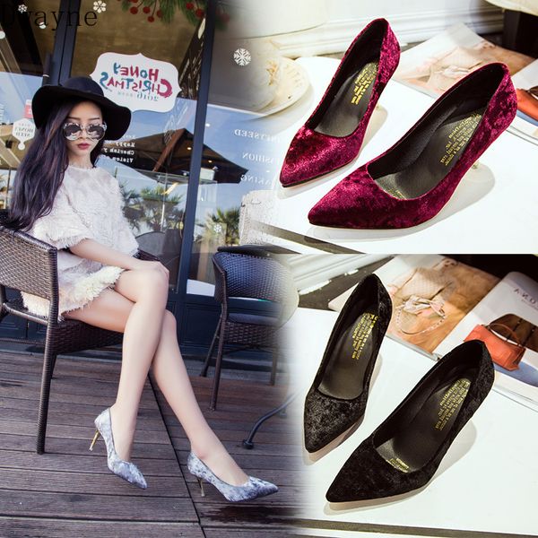 korean version of pointed high heel shallow suede single shoes ladies wild temperament shoes, Black
korean version of pointed high heel shallow suede single shoes ladies wild temperament shoes, Black