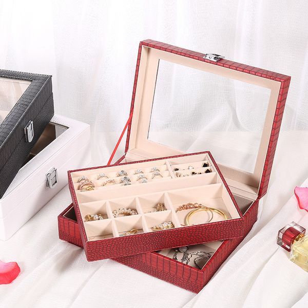 2020 double-layer pu leather jewelry box ladies ring bracelet necklace jewelry storage box creative travel carrying case, Pink;blue
2020 double-layer pu leather jewelry box ladies ring bracelet necklace jewelry storage box creative travel carrying case, Pink;blue