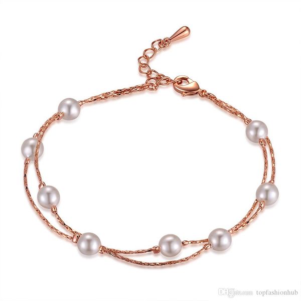 fashion simple pearl women double layer bracelet rose gold plated brass bracelet pearl bracelets women gift jewelry, Golden;silver
fashion simple pearl women double layer bracelet rose gold plated brass bracelet pearl bracelets women gift jewelry, Golden;silver