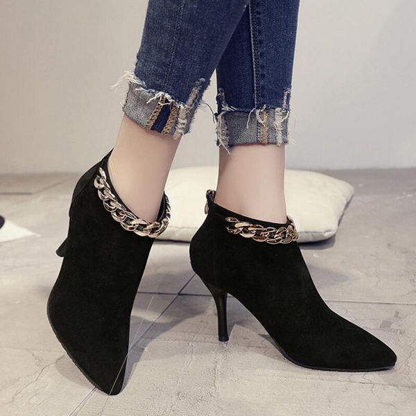 women boots 2018 new winter high 8cm fashion suede high heels women shoes normal zapatos de mujer, Black
women boots 2018 new winter high 8cm fashion suede high heels women shoes normal zapatos de mujer, Black