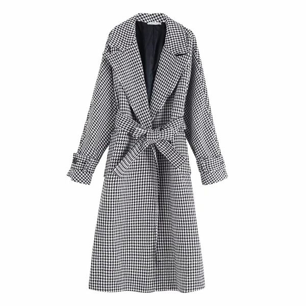 autumn winter new houndstooth coat women korean loose large size temperament fashion casual warm wild jacket f081, Black 
autumn winter new houndstooth coat women korean loose large size temperament fashion casual warm wild jacket f081, Black