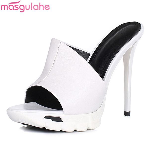 masgulahe women slippers 2020 summer high heels ladies shoes genuine leather platform women mules shoes black white
masgulahe women slippers 2020 summer high heels ladies shoes genuine leather platform women mules shoes black white