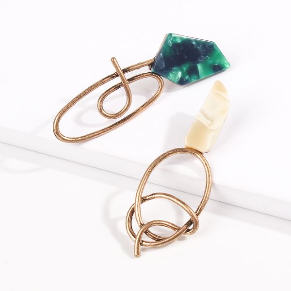 fashion-korean vintage geometric resin dangle drop earrings for women punk braided metal earings hanging jewelry, Silver
fashion-korean vintage geometric resin dangle drop earrings for women punk braided metal earings hanging jewelry, Silver