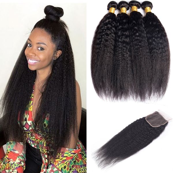 brazilian remy kinky straight bundles with closure yaki straight human hair bundles with closure 3 bundles hair weave with 4x4 lace closure, Black;brown
brazilian remy kinky straight bundles with closure yaki straight human hair bundles with closure 3 bundles hair weave with 4x4 lace closure, Black;brown