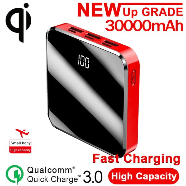 30000mah power bank qi wireless charger mini 3 usb power bank digital display led lights external battery portable fast charger
30000mah power bank qi wireless charger mini 3 usb power bank digital display led lights external battery portable fast charger