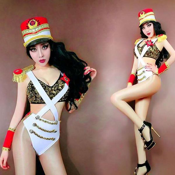 nightclub stage dance costume sequin club outfits army cap cos soldier clothing dj pole dance gogo jazz dancer wear 3838, Black;red
nightclub stage dance costume sequin club outfits army cap cos soldier clothing dj pole dance gogo jazz dancer wear 3838, Black;red