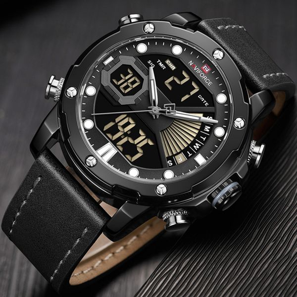 naviforce brand bussiness watch men sport quartz watch luxury leather waterproof led digital wrist 9172 relogio masculino, Slivery;brown
naviforce brand bussiness watch men sport quartz watch luxury leather waterproof led digital wrist 9172 relogio masculino, Slivery;brown