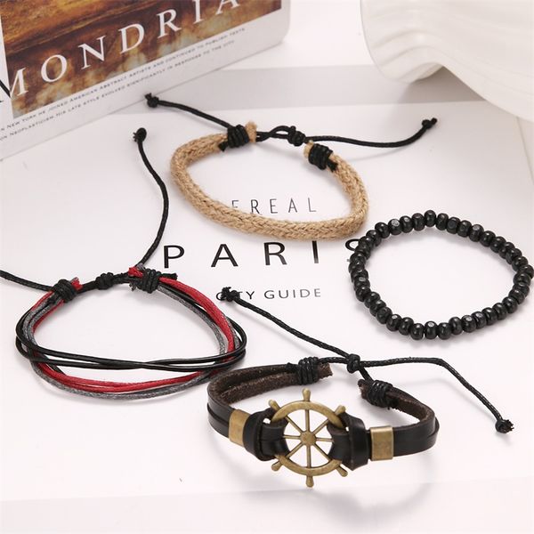 ifmia vintage bohemia beads multilayer leather bracelets for men 4 pcs/set bangles punk wristband bracelet pulsera party jewelry, Golden;silver
ifmia vintage bohemia beads multilayer leather bracelets for men 4 pcs/set bangles punk wristband bracelet pulsera party jewelry, Golden;silver