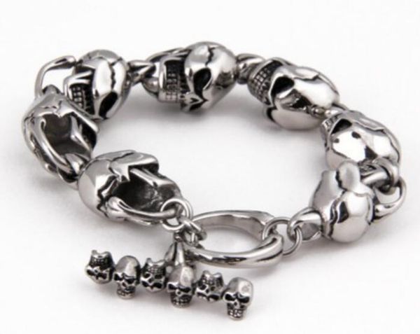 gifts vintage silver pure stainless steel skeleton skull link chain bracelet mens bangle jewelry fashion gifts jewelry bling, Black
gifts vintage silver pure stainless steel skeleton skull link chain bracelet mens bangle jewelry fashion gifts jewelry bling, Black