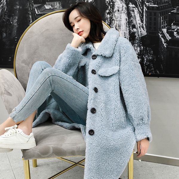 plus size new lamb wool korean single-breasted thick warm long overcoat parka real fur jacket sheepskin winter coat women jm092, Black
plus size new lamb wool korean single-breasted thick warm long overcoat parka real fur jacket sheepskin winter coat women jm092, Black