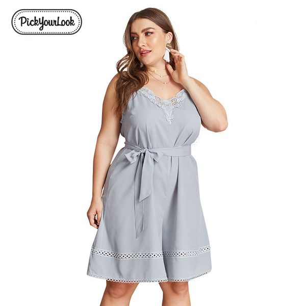 pickyourlook loose women jumpsuit playsuit sleeveless summer plus size lady romper jumpsuit spaghetti strap belted female romper, Black;white
pickyourlook loose women jumpsuit playsuit sleeveless summer plus size lady romper jumpsuit spaghetti strap belted female romper, Black;white