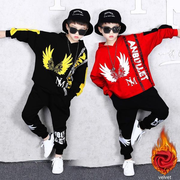 kid's clothing autumn and winter sports suit boy plus velvet thick sweater hip-hop pants fashion jacket coat trousers 2-piece set, White
kid's clothing autumn and winter sports suit boy plus velvet thick sweater hip-hop pants fashion jacket coat trousers 2-piece set, White