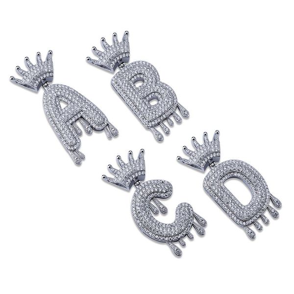 A z initial bubble letter necklace name crown drip letter pendant necklace men women gold ilver color cz hip hop jewelry gift
A z initial bubble letter necklace name crown drip letter pendant necklace men women gold ilver color cz hip hop jewelry gift