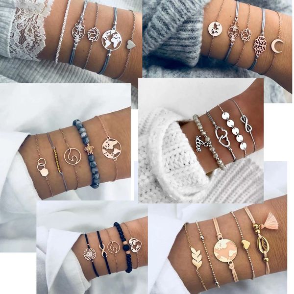 fashion beach bracelet bracelet for women with geometric carving flower and beads design in mixed link chains female bransoletka, Black
fashion beach bracelet bracelet for women with geometric carving flower and beads design in mixed link chains female bransoletka, Black
