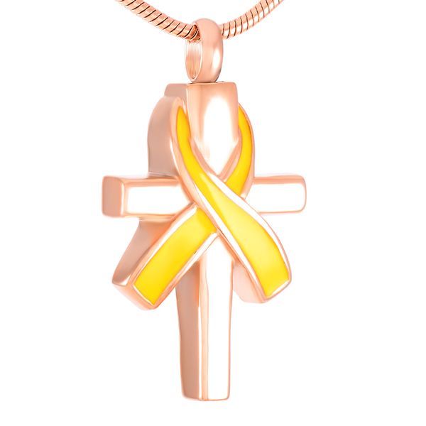 new z310 hold yellow enamel ribbon cross stainless steel memorial jewelry for cremation ashes women keepsake urn necklace, Silver
new z310 hold yellow enamel ribbon cross stainless steel memorial jewelry for cremation ashes women keepsake urn necklace, Silver