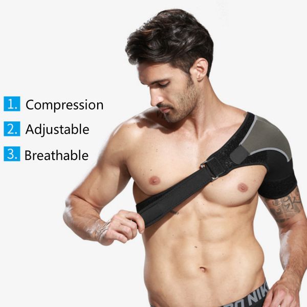 adjustable shoulder support brace strap neoprene left/right shoulder protector belt bandage for pain relief sprain sports, Black;blue
adjustable shoulder support brace strap neoprene left/right shoulder protector belt bandage for pain relief sprain sports, Black;blue