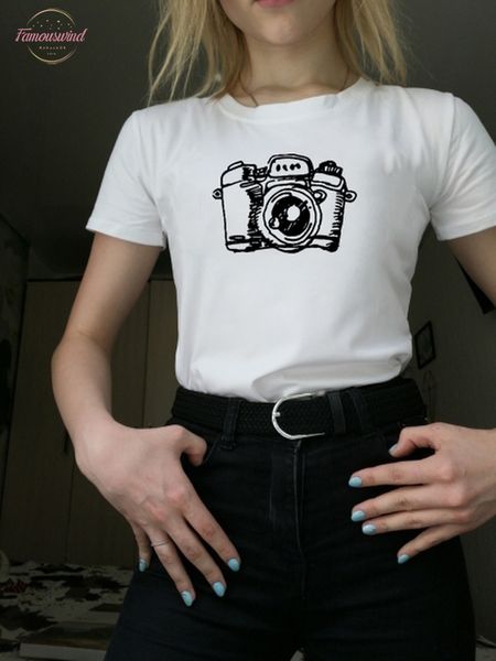 печать новых женщин моды случайные короткий рукав симпатичные фотограф камеры печати тенниски девушки tops tee лето повседневная одежда outf, White
печать новых женщин моды случайные короткий рукав симпатичные фотограф камеры печати тенниски девушки tops tee лето повседневная одежда outf, White