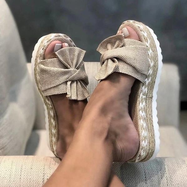 women's summer slip-on bow flat beach open toe breathable sandals weave shoes women high heels platform zapatos de mujer 0513, Black
women's summer slip-on bow flat beach open toe breathable sandals weave shoes women high heels platform zapatos de mujer 0513, Black