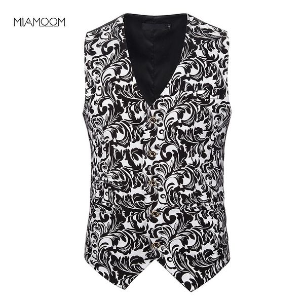 miamoom men's casual vest fashion gilt printed single breasted business vest waistcoat men, Black;white
miamoom men's casual vest fashion gilt printed single breasted business vest waistcoat men, Black;white