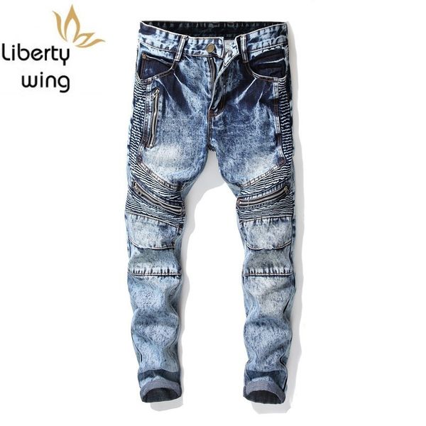 design new vintage patchwork fashion men boyfriend high street harajuku style zipper biker jeans club denim trousers male, Blue
design new vintage patchwork fashion men boyfriend high street harajuku style zipper biker jeans club denim trousers male, Blue
