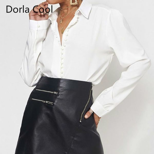 european women chic solid white blouses retro 2020 autumn designer luxury pearl buttons office lady's shirts girl's elegant
european women chic solid white blouses retro 2020 autumn designer luxury pearl buttons office lady's shirts girl's elegant