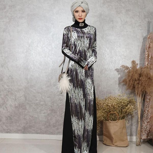 siskakia full-length velvet dress autumn winter 2020 stretch print patchwork maxi long dress black dubai muslim islam clothing, Black;gray
siskakia full-length velvet dress autumn winter 2020 stretch print patchwork maxi long dress black dubai muslim islam clothing, Black;gray