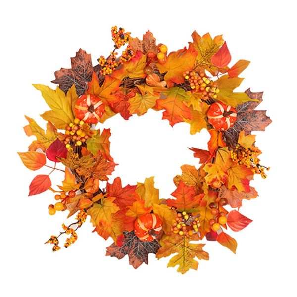 autumn simulation wreath pumpkin / cotton / pine cone garland christmas thanksgiving home decor door wall hanging decoration
autumn simulation wreath pumpkin / cotton / pine cone garland christmas thanksgiving home decor door wall hanging decoration