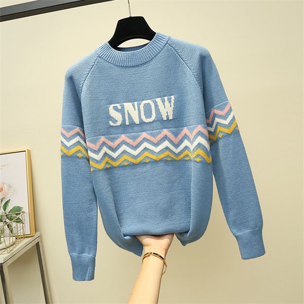 letter stripe warm loose o-neck knitted sweater pullover all match autumn knitwear sueter mujer long sleeve fashion women new, White;black
letter stripe warm loose o-neck knitted sweater pullover all match autumn knitwear sueter mujer long sleeve fashion women new, White;black