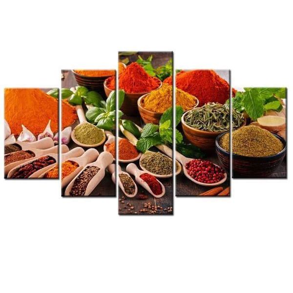 unframed 5 panels canvas painting tableware seasoning hd printing decorative canvas wall decoration hanging painting
unframed 5 panels canvas painting tableware seasoning hd printing decorative canvas wall decoration hanging painting