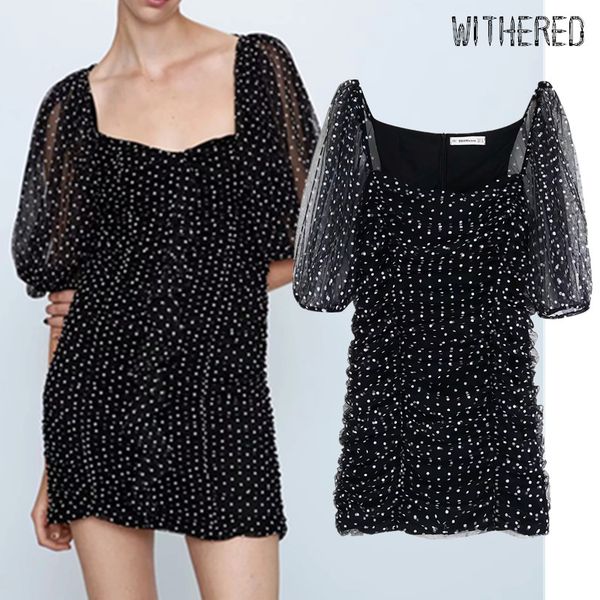 withered england elegant polka dot gauze party dress women vestidos de fiesta de noche vestidos mini dress women blazers, White;black
withered england elegant polka dot gauze party dress women vestidos de fiesta de noche vestidos mini dress women blazers, White;black