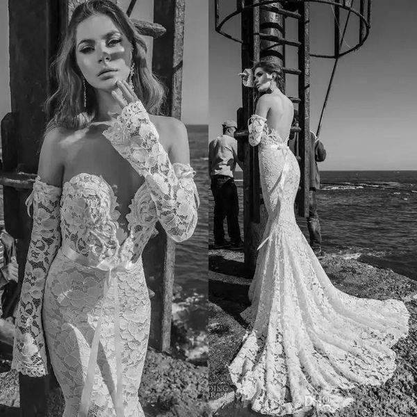 julie vino vintage mermaid wedding dresses boho sweetheart low back oversleeves beach lace appliques beaded bridal gowns robe de mariée 2019, White
julie vino vintage mermaid wedding dresses boho sweetheart low back oversleeves beach lace appliques beaded bridal gowns robe de mariée 2019, White