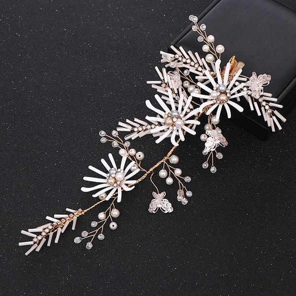 trendy gold handmade flower pearl hair pins for wedding hair accessories bridal headpiece women tiara jewelry, Golden;white
trendy gold handmade flower pearl hair pins for wedding hair accessories bridal headpiece women tiara jewelry, Golden;white