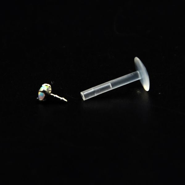 showlove-1piece surgical steel bioplast labret ear tragus cartilage earring lip ring zircon opal stone piercing body jewelry 16g, Slivery;golden
showlove-1piece surgical steel bioplast labret ear tragus cartilage earring lip ring zircon opal stone piercing body jewelry 16g, Slivery;golden