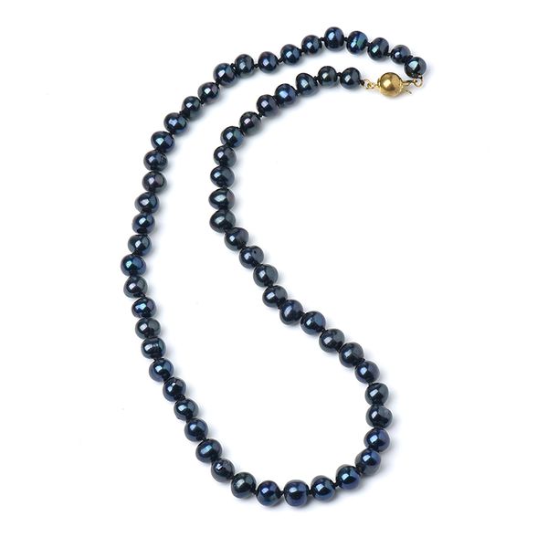 7-8 mm pure black near spherical freshwater customization 7-8 mm pure natural chain type necklace, Silver
7-8 mm pure black near spherical freshwater customization 7-8 mm pure natural chain type necklace, Silver