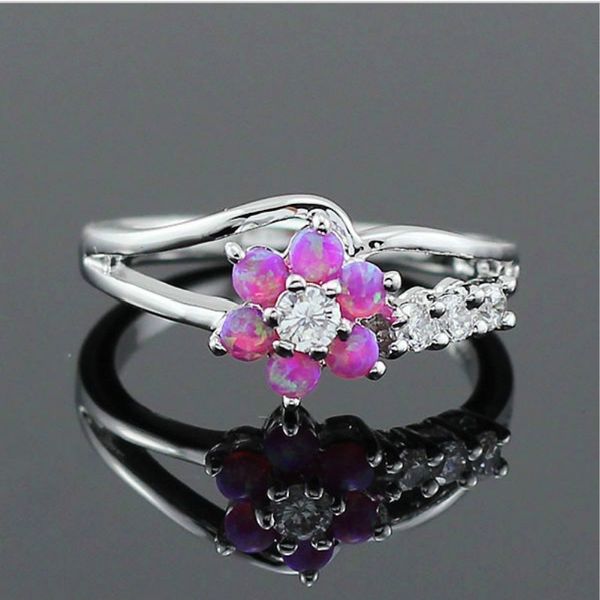 selling fashion style flower wedding rings for women creative colorful artificial opal wedding rings jewelry gifts anillos, Silver
selling fashion style flower wedding rings for women creative colorful artificial opal wedding rings jewelry gifts anillos, Silver