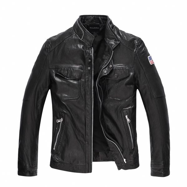 men's leather & faux jacket men 100% genuine outerwear slim fit real sheepskin coat short motorcycle rider tj037, Black
men's leather & faux jacket men 100% genuine outerwear slim fit real sheepskin coat short motorcycle rider tj037, Black
