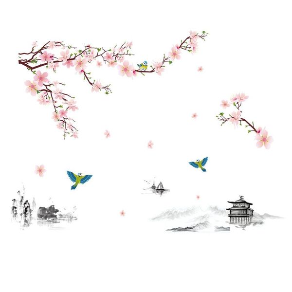 ink painting peach blossom landscape wall sticker chinese style wallpaper living room sofa background decoration home stickers
ink painting peach blossom landscape wall sticker chinese style wallpaper living room sofa background decoration home stickers