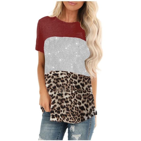 leopard printed t-shirt women patchwork plus size short sleeve loose tshirt women street t shirt summer tee playeras mujer, White
leopard printed t-shirt women patchwork plus size short sleeve loose tshirt women street t shirt summer tee playeras mujer, White