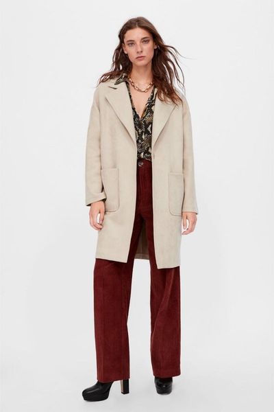 2019 new women long sleeve turn-down collar outwear jacket wool blend coat casual autumn winter elegant overcoat loose, Black
2019 new women long sleeve turn-down collar outwear jacket wool blend coat casual autumn winter elegant overcoat loose, Black