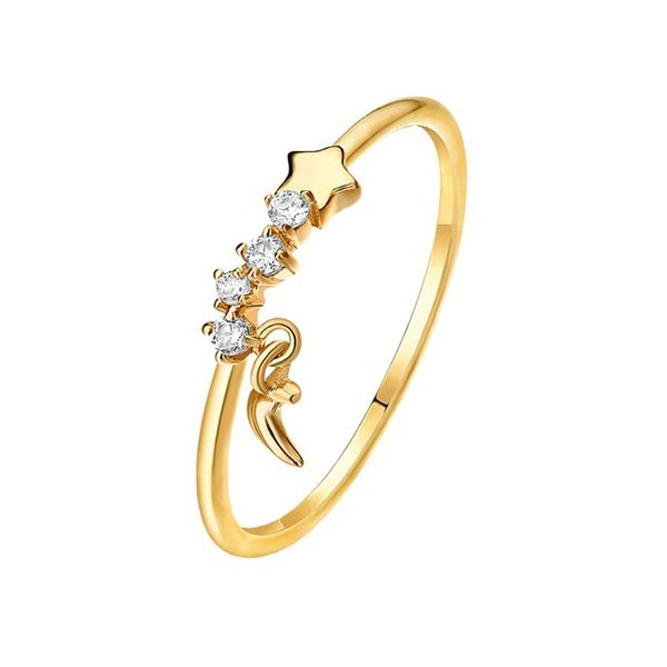 chic cute ladies gold color plated star moon ring exquisite unique micro-inlay zircon rings for women 2019 fashion brand jewelry, Silver
chic cute ladies gold color plated star moon ring exquisite unique micro-inlay zircon rings for women 2019 fashion brand jewelry, Silver