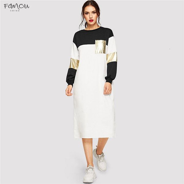 Pocket Patched Metallic Panel Colorblock Women Dress Cap Sleeve Spring Streetwear Regular Long Sleeve Casual Fit Midi Dresses
Pocket Patched Metallic Panel Colorblock Women Dress Cap Sleeve Spring Streetwear Regular Long Sleeve Casual Fit Midi Dresses