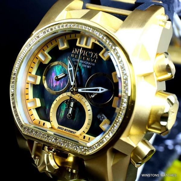О Invicta резерва Болт Зевс Магнум копна черных алмазов часы новый швейцарский МVT 52мм
О Invicta резерва Болт Зевс Магнум копна черных алмазов часы новый швейцарский МVT 52мм