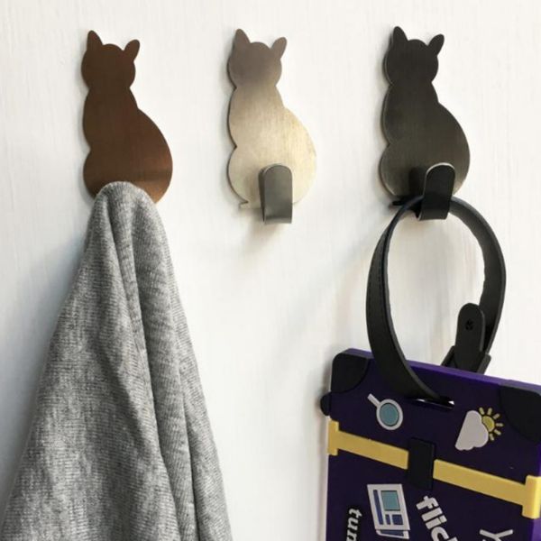 wall mounted stainless steel cat shape hooks coat robe hanging hook home door clothes hanger cat key decorative new
wall mounted stainless steel cat shape hooks coat robe hanging hook home door clothes hanger cat key decorative new