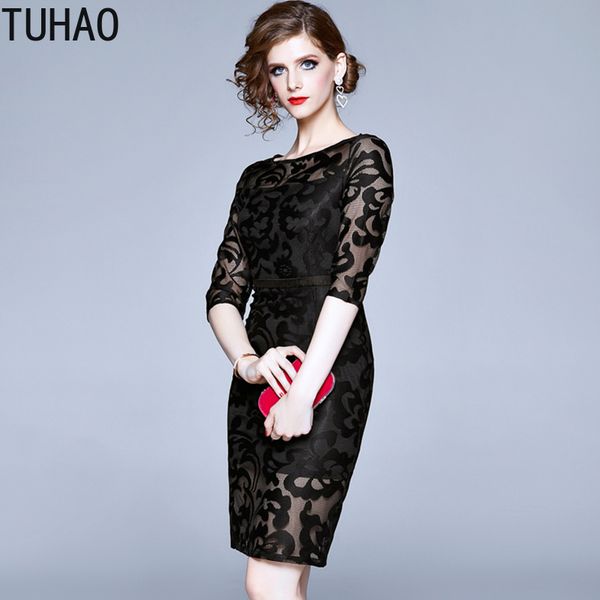 tuhao summer runway woman lace embroidery dress 2020 casual office lady elegant dress high waist women's party vestidos wm84, Black;gray
tuhao summer runway woman lace embroidery dress 2020 casual office lady elegant dress high waist women's party vestidos wm84, Black;gray
