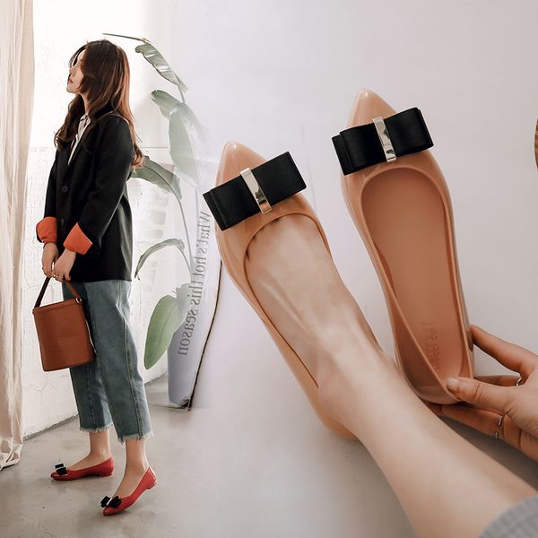 summer sandals student flat pointed toe casual shoes lady bow knot jelly sandals female cozy ol shoes new slip on mujer, Black
summer sandals student flat pointed toe casual shoes lady bow knot jelly sandals female cozy ol shoes new slip on mujer, Black