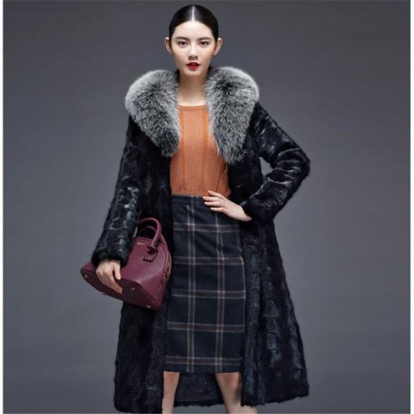 fashion large size jacket ladies faux fur coat female long high-end imitation fur collar stitching black winter coatg916
fashion large size jacket ladies faux fur coat female long high-end imitation fur collar stitching black winter coatg916